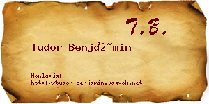 Tudor Benjámin névjegykártya